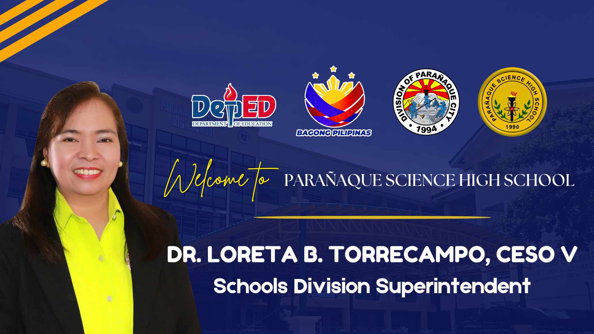 ParSci welcomes Dr. Loreta B. Torrecampo, CESO V (Schools Division Superintendent)